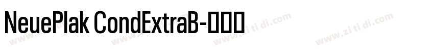 NeuePlak CondExtraB字体转换
